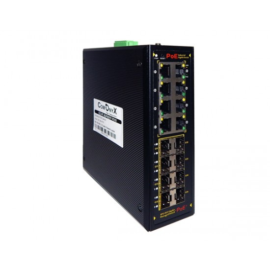 Индустриальный управляемый РоЕ коммутатор CO-PF-8GP8SFP-P510 Индустриальный управляемый РоЕ коммутатор CO-PF-8GP8SFP-P510