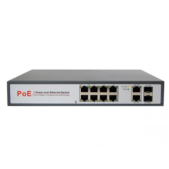 Коммутатор PoE CO-SWP8Fv2 Коммутатор PoE CO-SWP8Fv2